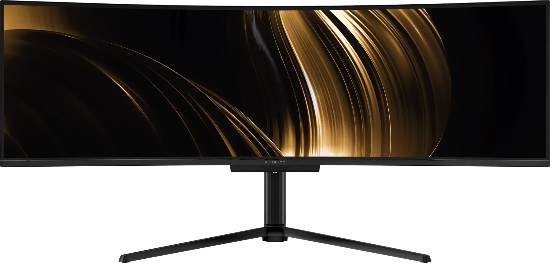 Alter Ego Nocturne 49, a 49-inch curved OLED monitor, in the studio